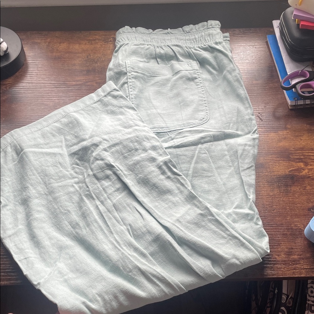 Light teal Linen Pants
